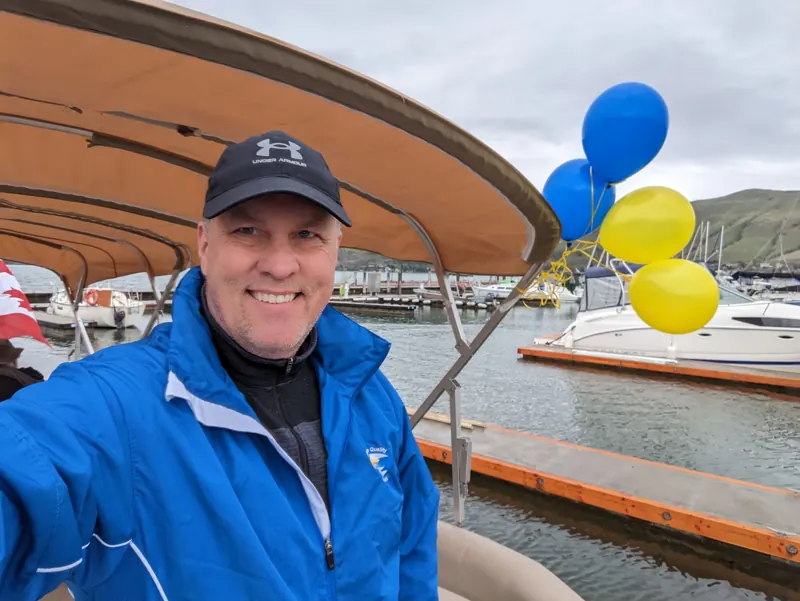 Captain Sean ready for a celebration cruise
