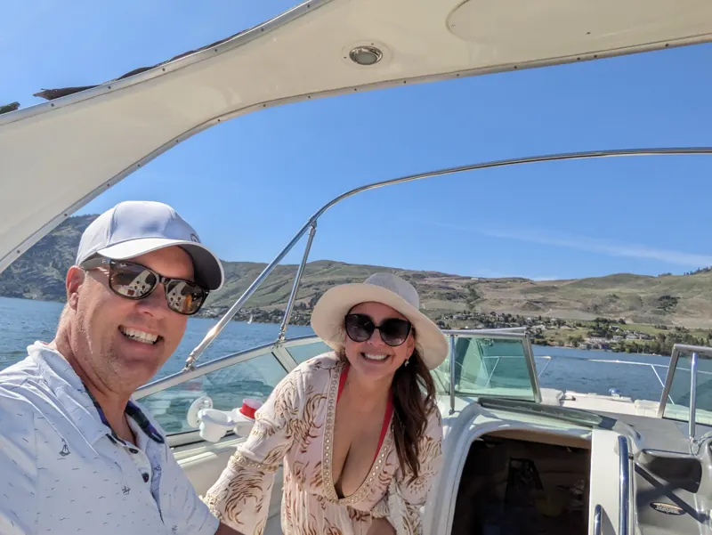 Guests on a captained cruise